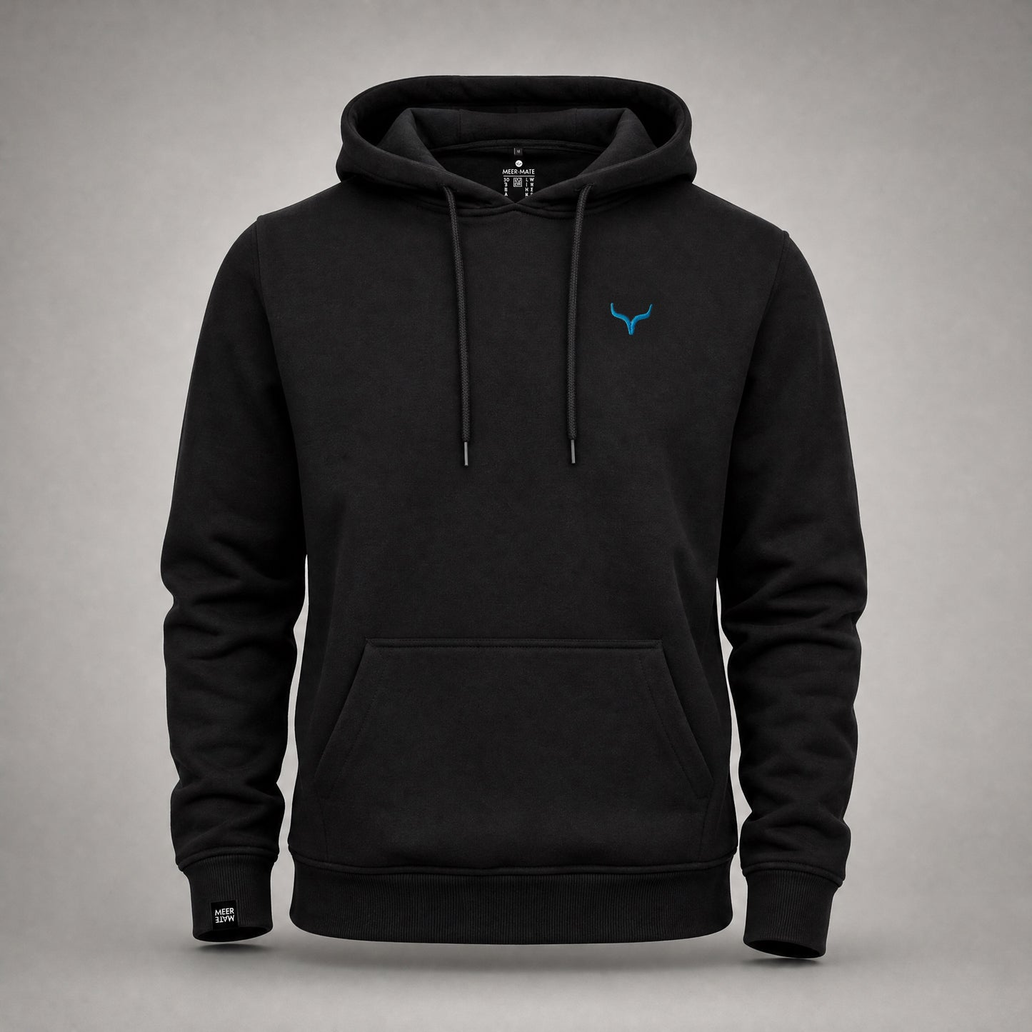 Fichtelgebirge Happy Place - schwarzer Hoodie mit Druck und Stick