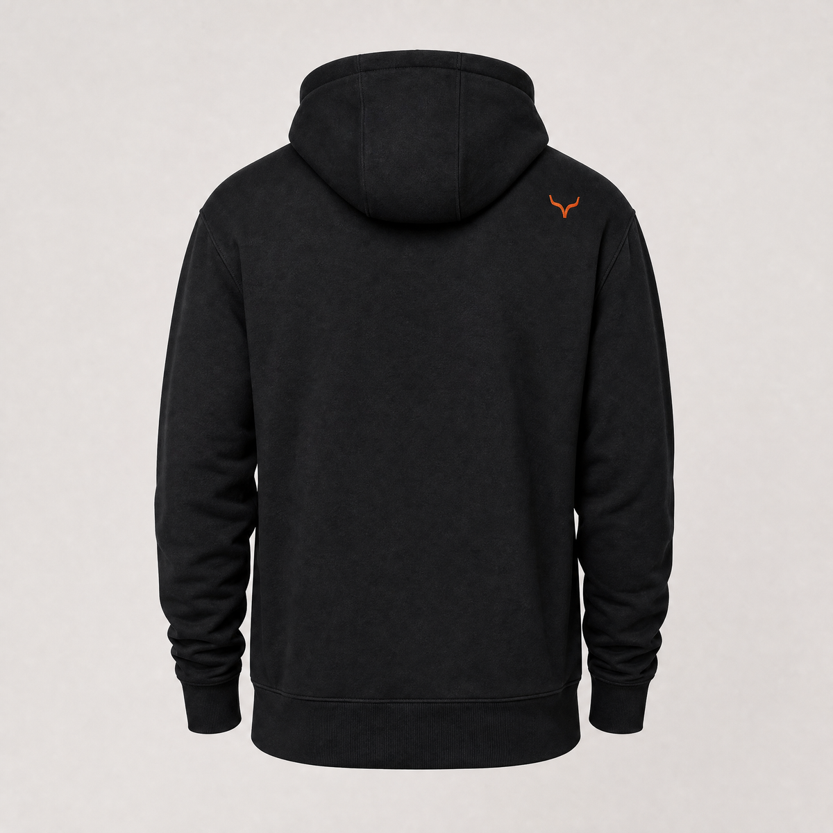 Fichtelgebirge Play Outside - schwarzer Hoodie mit Druck und Stick