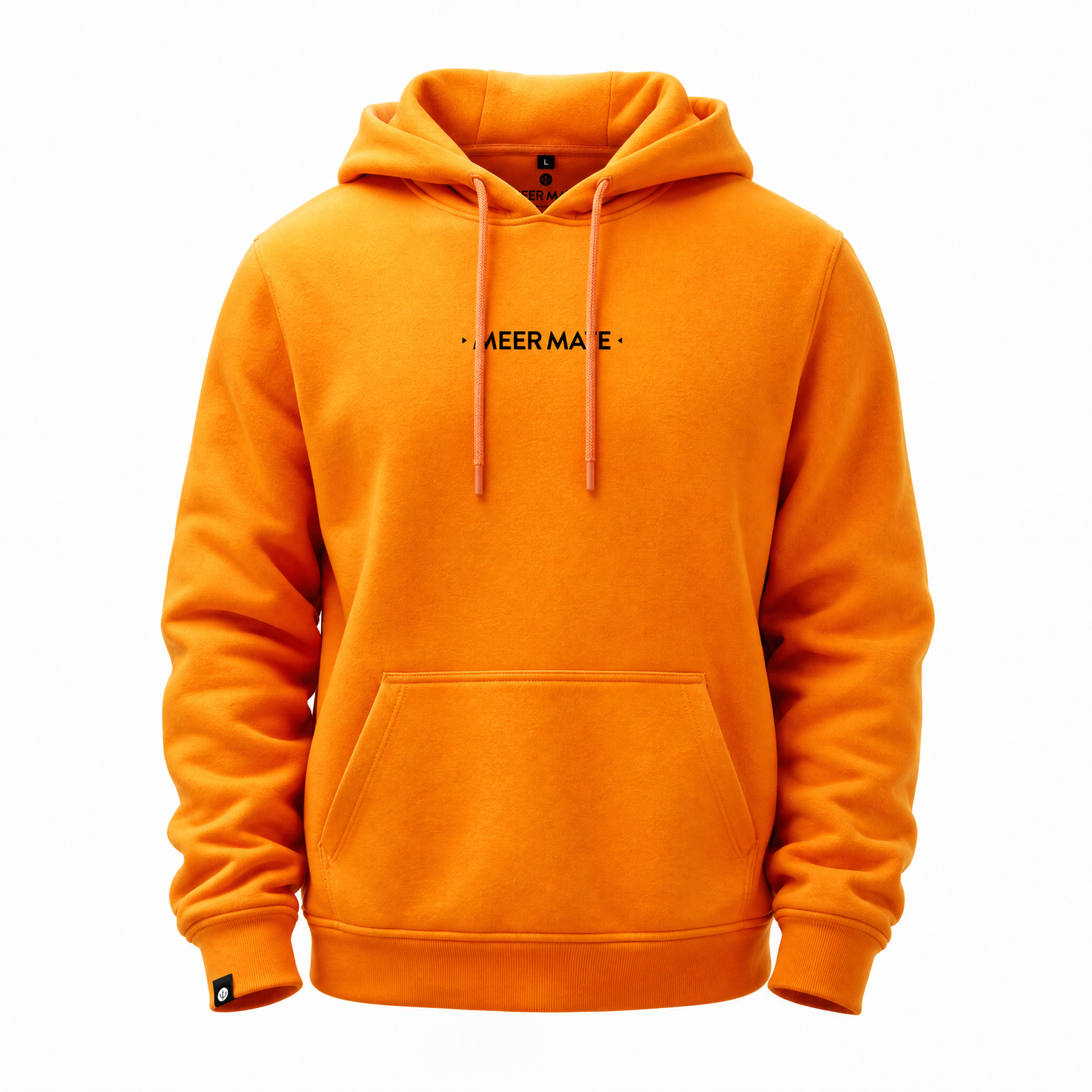 CrewLove - Oranger Hoodie mit Grafikdruck vorne und hinten