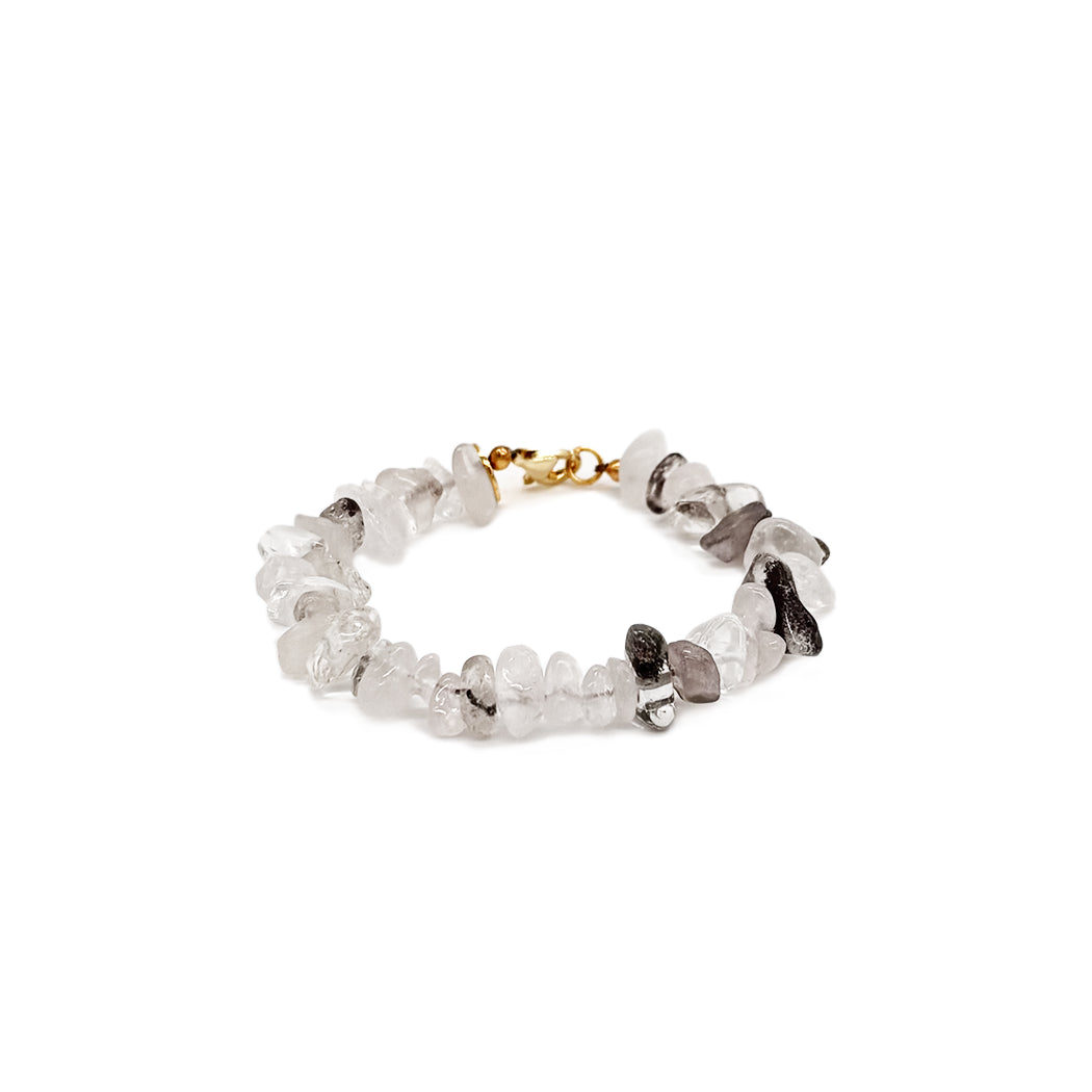 Armband mit Rauchquarz und Bergkristall