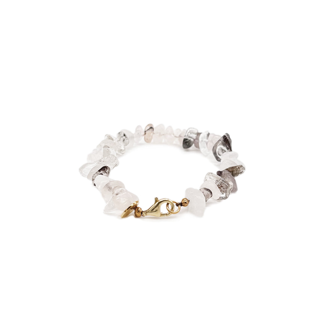 Armband mit Rauchquarz und Bergkristall