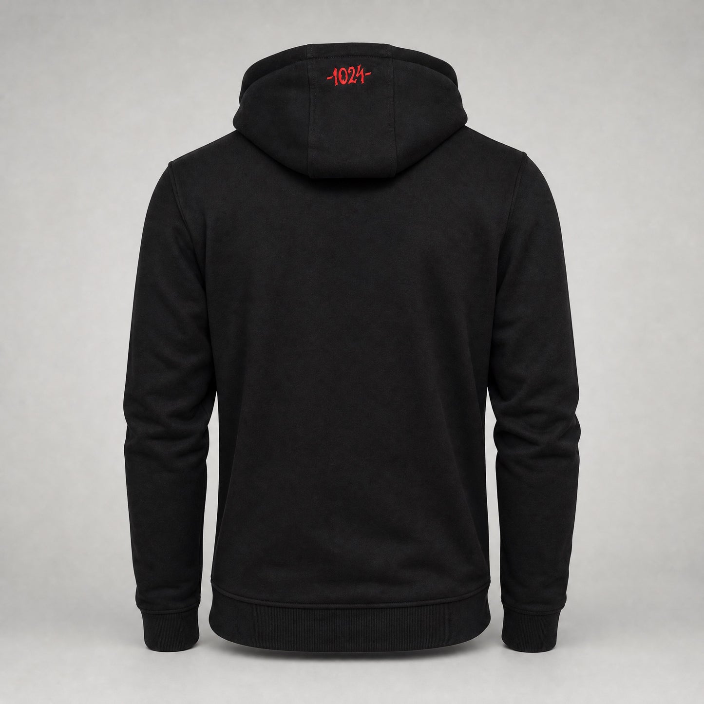 Bikepark 1024 Racing Team - Schwarzer Hoodie mit Druck und Stick