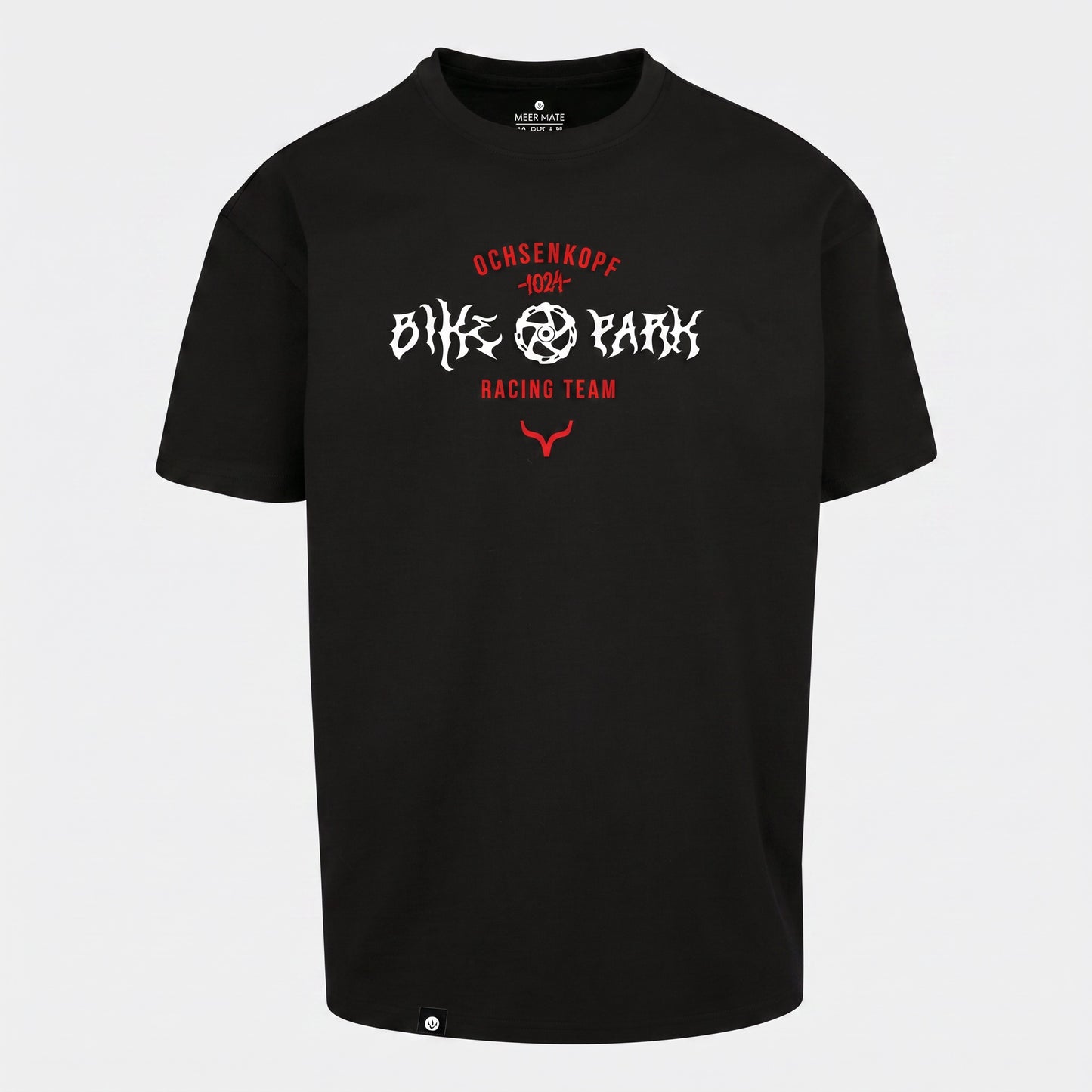 Bikepark 1024 Racing Team - Schwarzes T-Shirt mit Druck