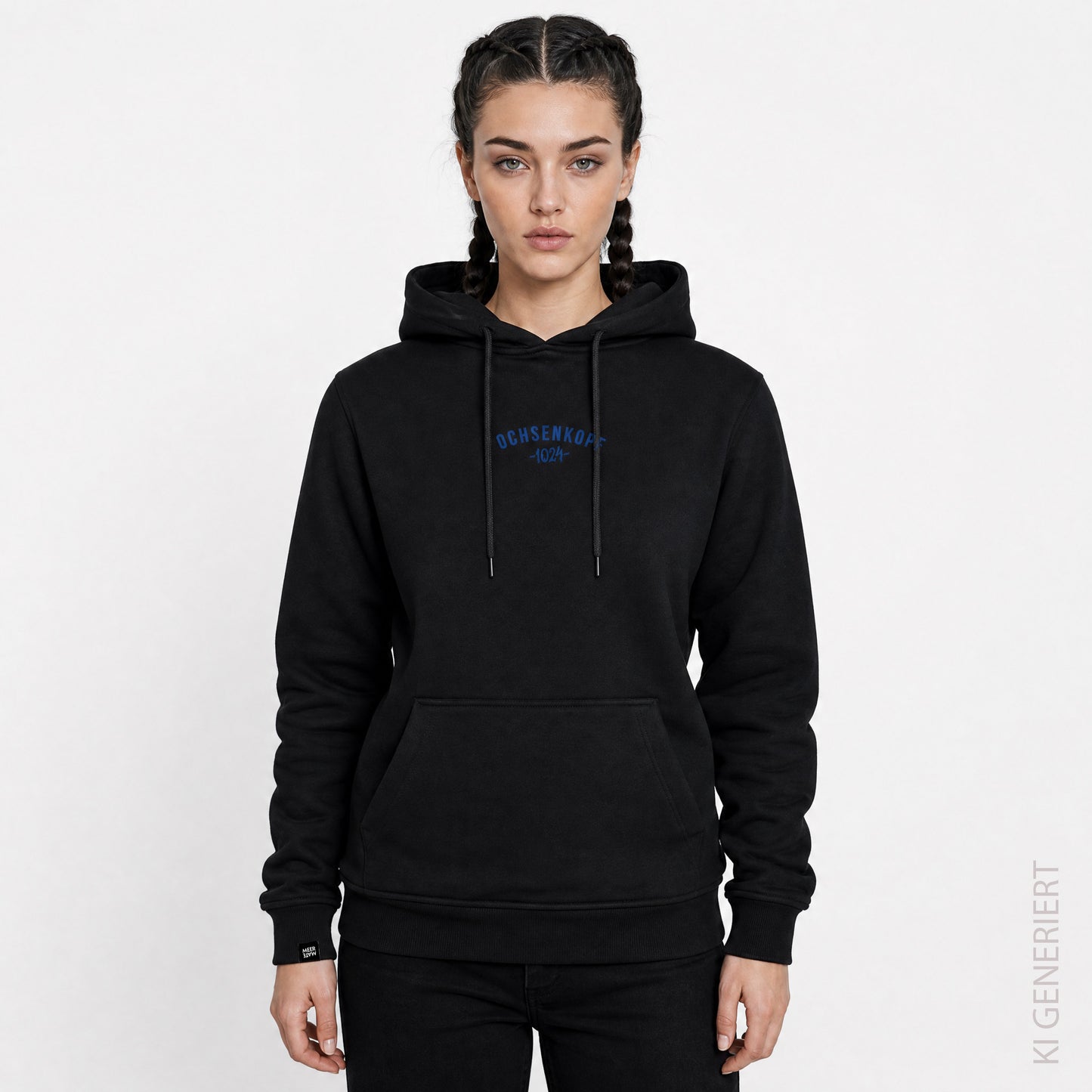 Bikepark 1024 Above & Below - Schwarzer Hoodie mit Druck und Stick