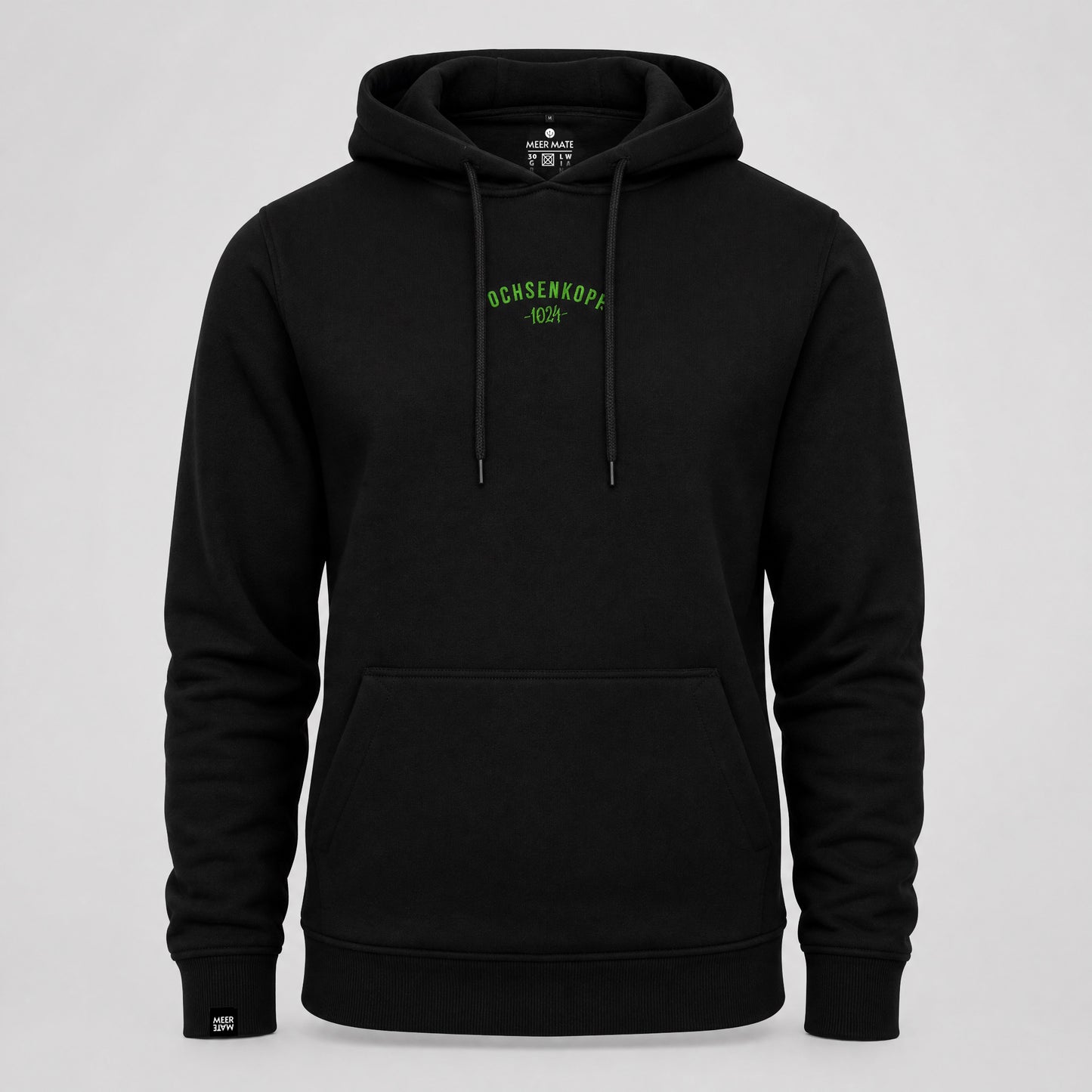 Bikepark 1024 Just Trails - Schwarzer Hoodie mit Druck und Stick