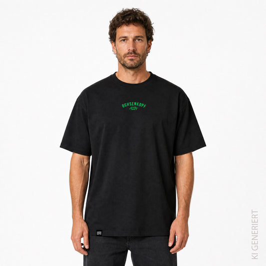 Bikepark 1024 Just Trails - Schwarzes T-Shirt mit Druck und Stick