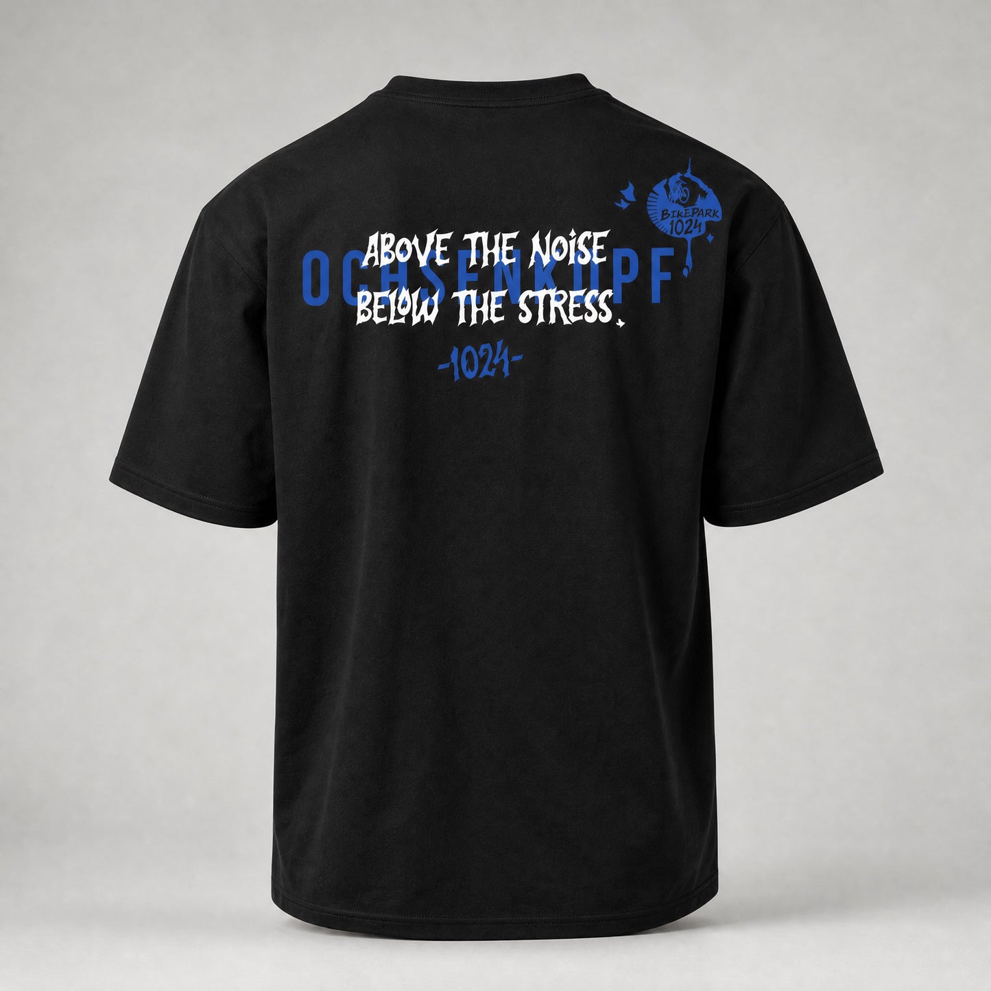 Bikepark 1024 Above & Below - Schwarzes T-Shirt mit Druck