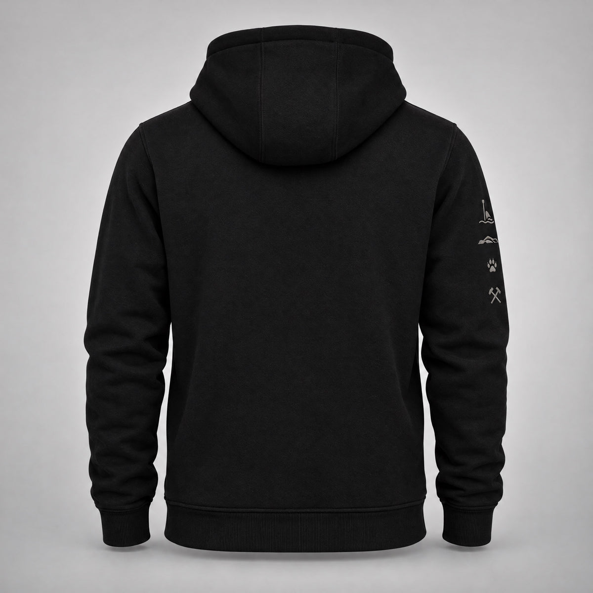 Fichtelgebirge Active - Schwarzer Hoodie mit Stick