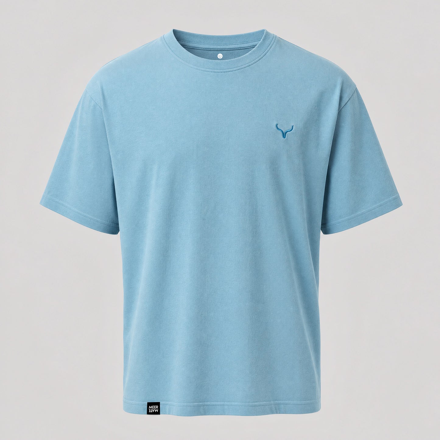 Fichtelgebirge Happy Place - Hellblaues T-Shirt mit Druck und Stick