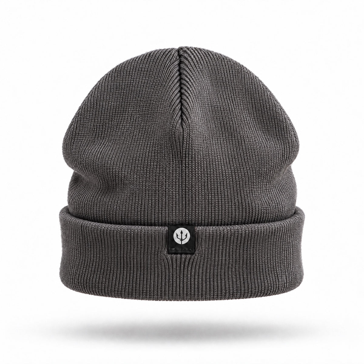 Beanie Wave - graue Strickmütze mit Stick
