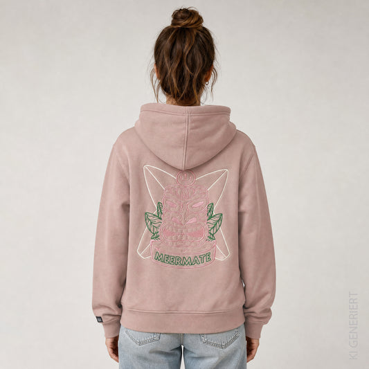 Tiki Servus Aloha - Kinder Hoodie beidseitig bestickt