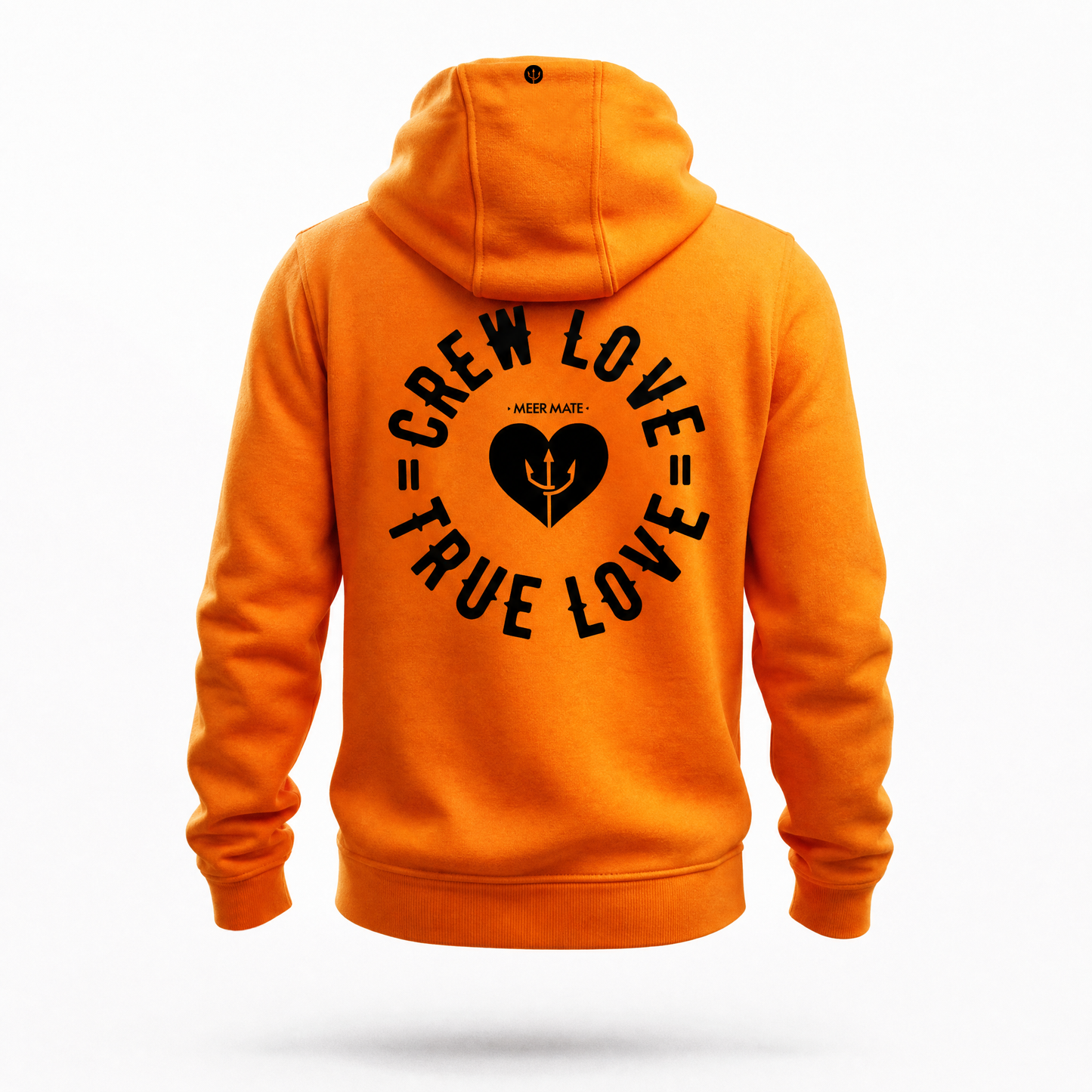 CrewLove - Oranger Hoodie mit Grafikdruck vorne und hinten