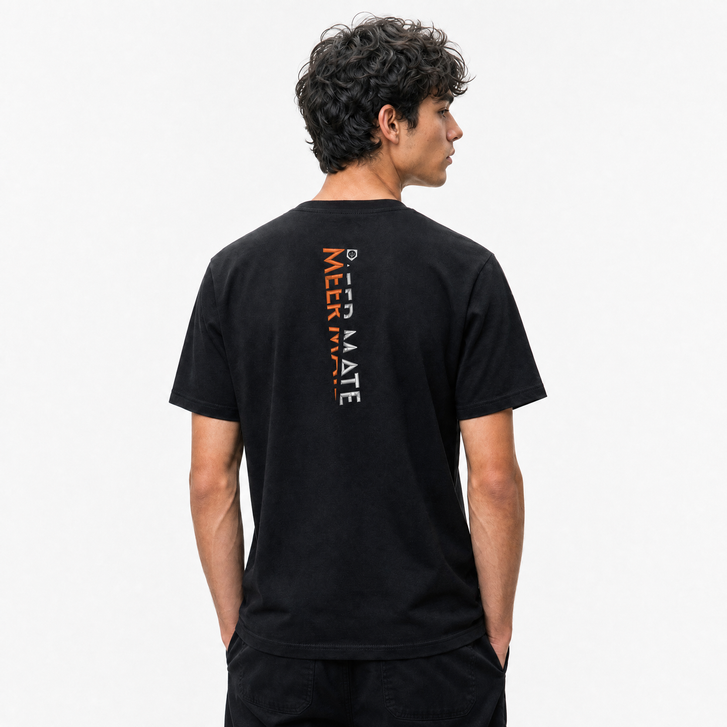 Cut - T-Shirt schwarz mit Druck vorne und hinten