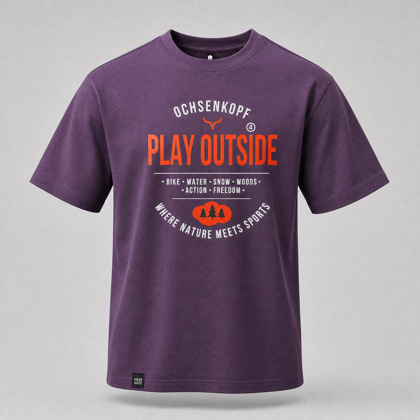 Fichtelgebirge Play Outside - Lila T-Shirt mit Druck