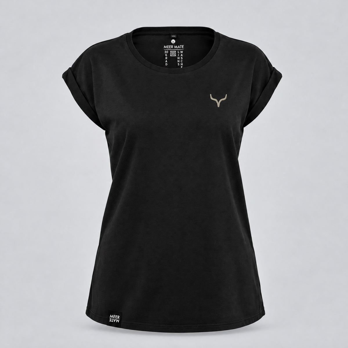 Fichtelgebirge Briefmarken - Schwarzes Damen T-Shirt mit Druck und Stick