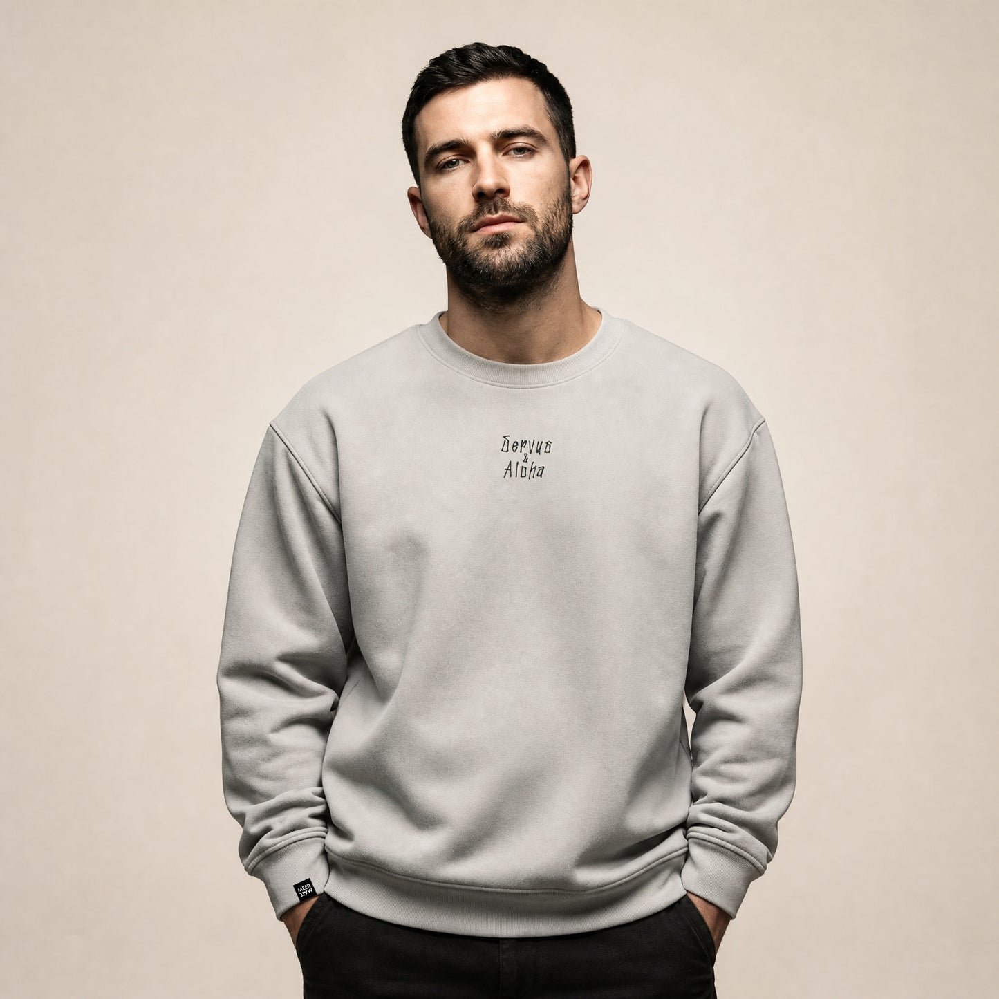 Tikki Servus Aloha - Crewneck Pullover mit dunklem Stick vorne und hinten