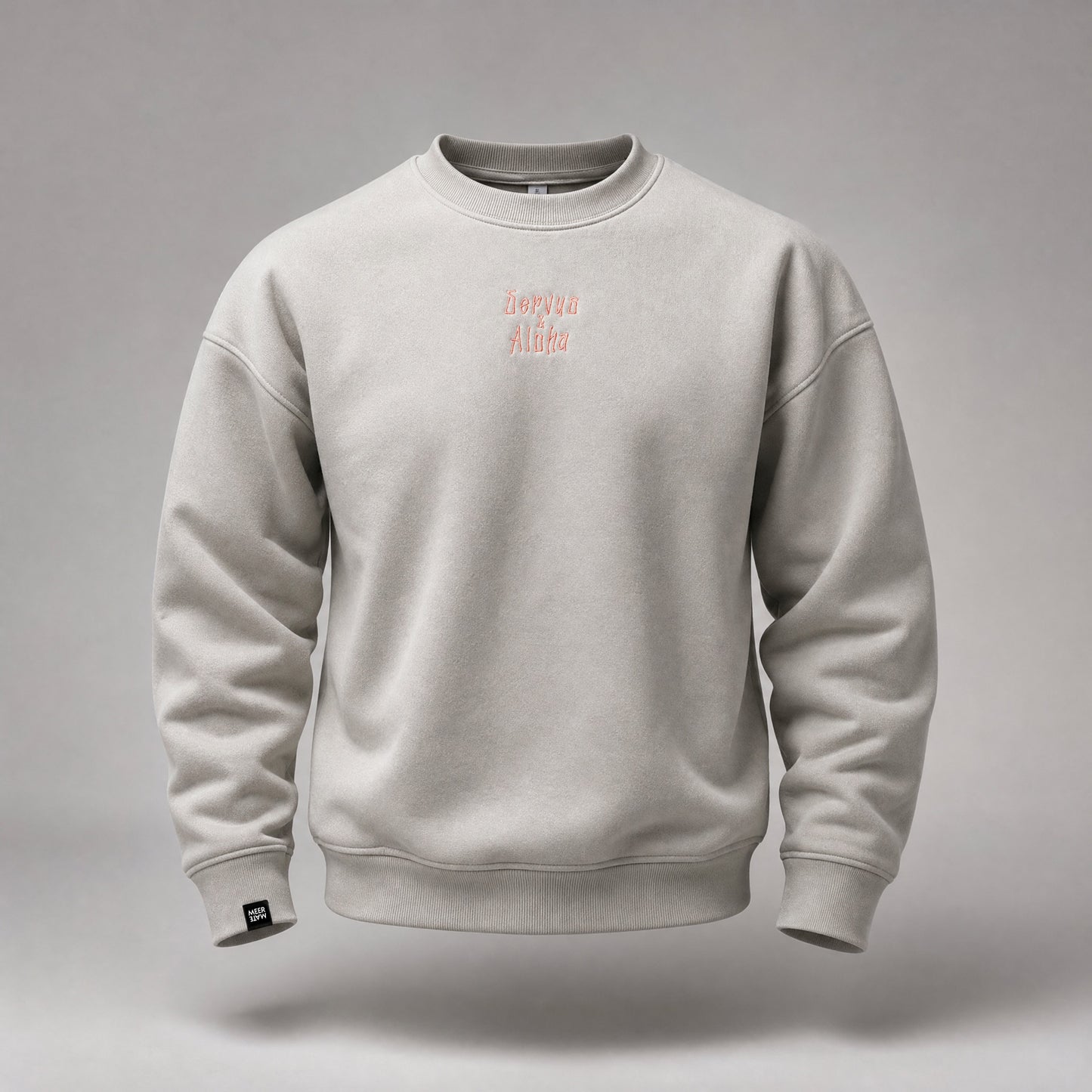 Tikki Servus Aloha-  Crewneck Pullover mit farbigem Stick vorne und hinten